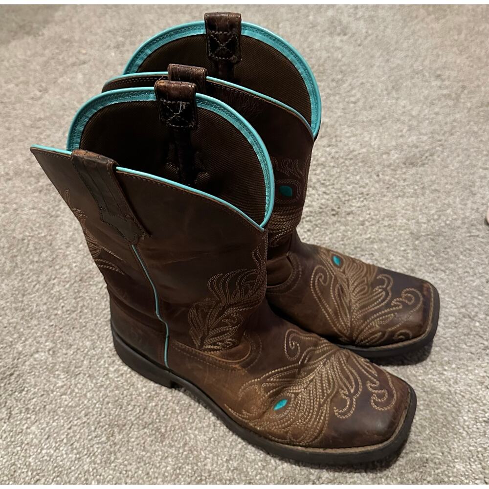 GUC Women’s size 10B Ariat Bright Eyes II Western Performance Boots - Picture 2 of 4